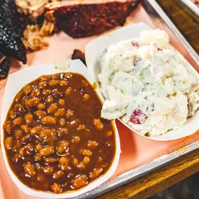 Baked beans and  Red Skin Potato Salad