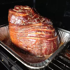 Smoked Ham with Maple Bourbon Glaze