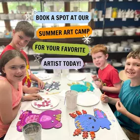 ???????? Be the first to know! ???? ????
Art Camp has been an absolute blast! We’re excited to announce that we’ve opened up additional camp spots for the next five weeks. Your kids or grandkids could be exercising their creative skills and making friends here at Art Camp! To secure a spot head to our Art Camp link in comments!