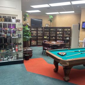 Pool Table at the Cigar Lounge in Lexington, Virginia