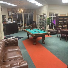 The Game Room at the Cigar Lounge in Lexington, Virginia