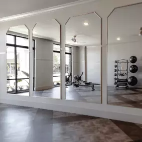 Find your flow in the fitness studio at The Everly at Rouzan. Designed for yoga, pilates, and fitness classes, this serene space provides the perfect setting to stay active and rejuvenate your mind and body.