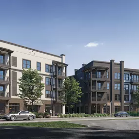 Experience the striking exterior of The Everly at Rouzan, where modern architecture meets lush green surroundings. With its sophisticated design, inviting patios, and balconies, The Everly offers a perfect blend of style and serenity in the heart of Baton Rouge.