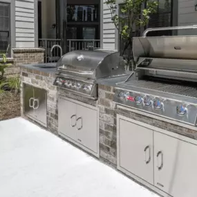 Gather, grill, and enjoy at the BBQ station at The Everly at Rouzan.