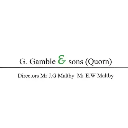 Logo from G Gamble & Sons Quorn Ltd