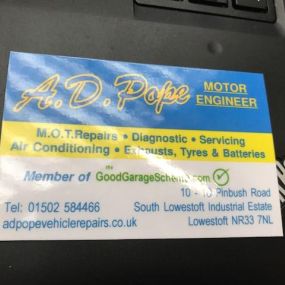 Bild von A D Pope Vehicle Repairs Ltd