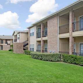 Exterior view of the apartment building