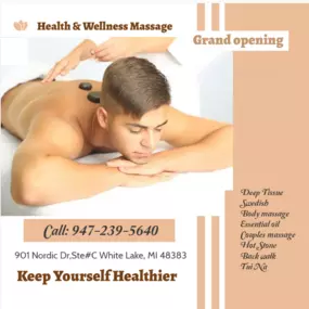 A hot stone massage is a type of massage therapy. It's used to help you relax and ease tense muscles 
and damaged soft tissues throughout your body.