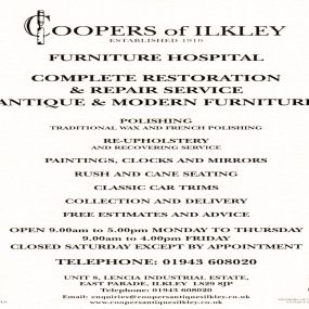 Bild von Coopers Of ilkley Restoration Ltd Furniture Repair & Restoration