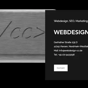 Webdesign CC Logo und Kontaktinformationen