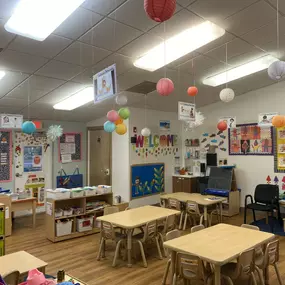 A fun, interactive classroom where Pre-K children explore, create, and learn through guided activities that foster independence, problem-solving, and friendships.