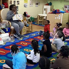 Engaging young minds! Children gather around for another exciting storytime, sparking creativity and learning.
