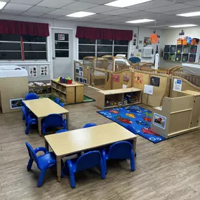 A safe, playful space where toddlers can explore, learn, and grow, with nurturing teachers guiding them through new experiences and fun activities.