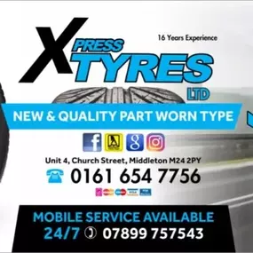 Bild von Xpress Tyres Ltd And 24/7 Mobile Tyre Fitting Manchester