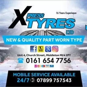 Bild von Xpress Tyres Ltd And 24/7 Mobile Tyre Fitting Manchester