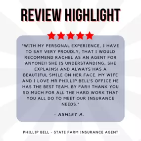 Phillip Bell - State Farm Insurance Agent
Review highlight