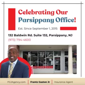 We are excited to celebrate our Parsippany office, serving the community since September 1, 2015! ???? Our office is dedicated to providing exceptional service and support for all your insurance needs.
Thank you to all our customers for your continued support. We look forward to many more years of serving you! If you have any questions or need assistance, feel free to contact us at (973) 794-4600.