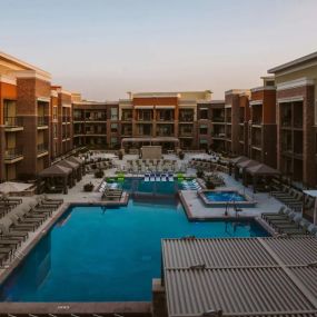 Aerial view of apartment complex