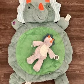 Today some of our stuffies were lucky enough to get to take their daily nap on one of our new soft-as-all-getout baby mats.