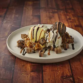 Belgian Waffles with Mars Bar