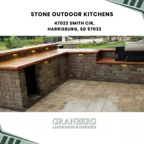 stone outdoor kitchens