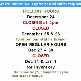 Holiday Hours