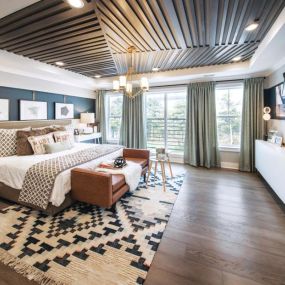 Luxurious primary bedroom suites with large walk-in closets