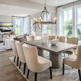 Casual dining area flows into the great room and kitchen