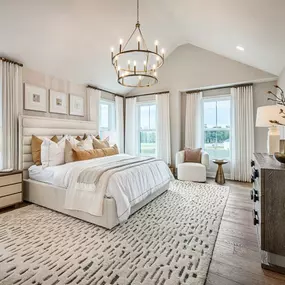 Luxurious primary bedroom suites with large walk-in closets