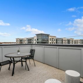 Rooftop terrace living on every townhome