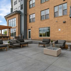 Outdoor fire pit area