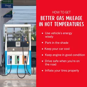 Beat the heat, not your wallet! Maximize your gas mileage this summer with these tips! ⛽️