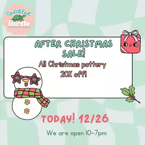 Perfect day to being creative! After Christmas sale 20% off Christmas pottery!