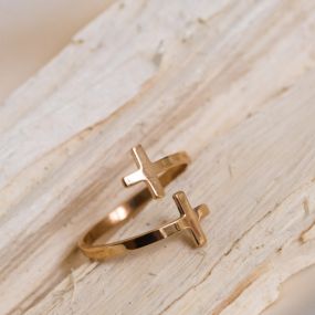 Adorn with divine elegance – Religious rings and earrings by Cross+Crown.