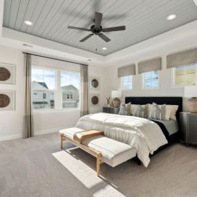 Beautiful primary bedroom suites with ample natural light and options to personalize