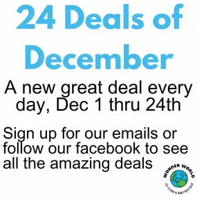 Wow! Look at all the amazing deals we have coming up. Make sure you stop by and get a great start to your holiday shopping. We are now open 7 days a week.