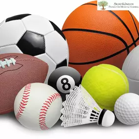 Das Bild zeigt die Bälle verschiedener Ballsportarten.