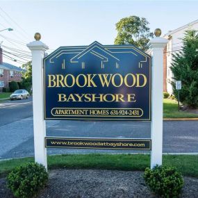 Property sign at Brookwood at Bay Shore