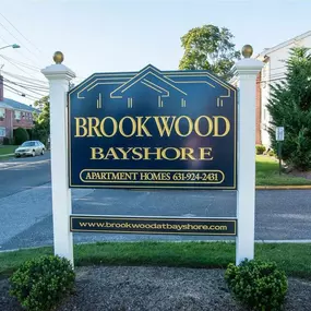 Property Sign at Brookwood at Bay Shore