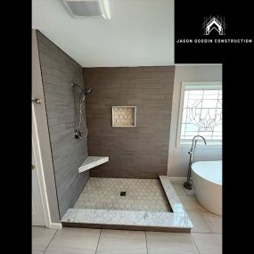 This open shower concept was one we created in 2021. We love how this turned out! Looking for something unique? Call us at 513-919-3958.