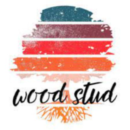 Logo from wood stud