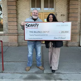 We are happy to announce that the  6th Annual Scarity Haunted House has donated almost $40,000 this year to our local Billings Community!