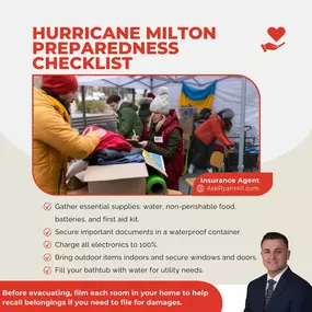 As Hurricane Milton approaches, take these steps to prepare and safeguard your home now:
- Stock up on essentials like water, food, and batteries.
- Secure important documents in a waterproof container.
- Charge electronics fully and bring in outdoor items.
- Use sandbags and shutters to shield against the storm.
If you plan to evacuate, take a moment to film each room in your home. This can be incredibly helpful for recalling belongings if you need to file for damages afterward.