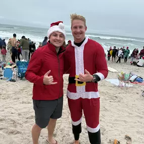 Had the privilege of handing out coffee and donuts to the surfers and surfing Santa! - Ryan Hill State Farm Insurance Agent Palm Bay call for a free quote