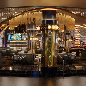 With thousands of shimmering prisms surrounding you, the Glass Bar is the spot for pre or post-show cocktails located in the center of the action at Planet Hollywood.