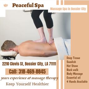 Well trained masseuses use feet in several way to knead the tissues on the patients back. 
The masseuse varies pressure of her/his feet by using props such as bars that help to control the process.