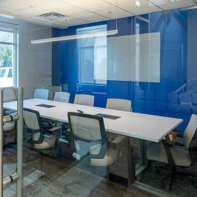A private meeting room in the CUTX Garland branch