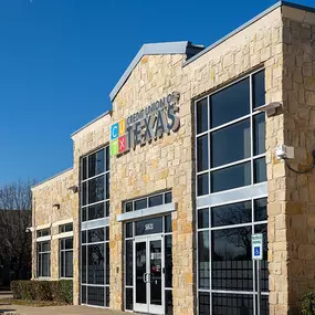 The front entrance of the CUTX Garland branch