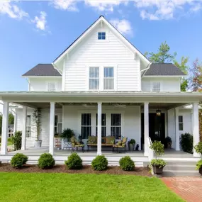 Lap Siding, White Windows, Farmhouse Style, French Country Style, Metal Roof, Shingled Roof