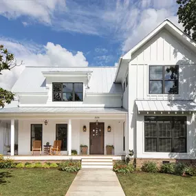 Board and Batton, Black Windows, Farmhouse Style, Metal Roof